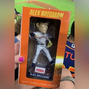 Alex Bregman jump throw bobblehead. Fan giveaway 6/1/23. In box